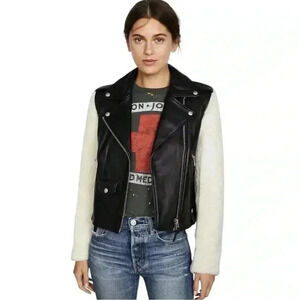 NWOT Mackage Baya Leather Moto Jacket Size Small